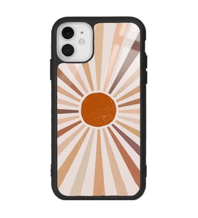 iPhone 11 Retro Güneş Tasarımlı Glossy Telefon Kılıfı