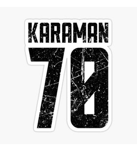 70 KARAMAN Sticker Yapıştırma Oto Etiket 17cm