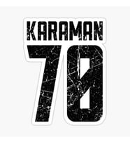 70 KARAMAN Sticker Yapıştırma Oto Etiket 17cm
