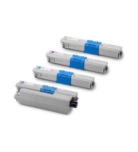 Oki C301, C321 Uyumlu 4 Renk Muadil Toner (Çok Renkli)