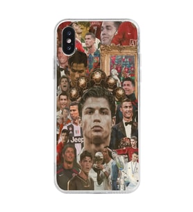 Iphone X ve XS Uyumlu Cristiano Ronaldo Tasarımlı Şeffaf Telefon Kılıfı