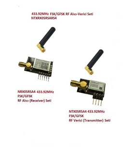 433.92MHz FSK/GFSK RF Alıcı Verici Seti (NTXRX05RSARS4)
