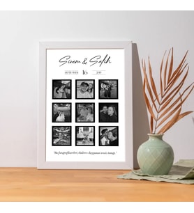 Sevgiliye 9 Fotoğraflı 20 X 30 Çerçeve (Beyaz)