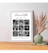 Sevgiliye 9 Fotoğraflı 20 X 30 Çerçeve (Beyaz)