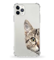 Apple iPhone 11 Pro Uyumlu Darbe Emici Antişok  Kapak Catface Tasarımlı Silikon Şeffaf Kılıf