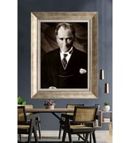 Gümüş Çerçeveli Atatürk Tablo za343