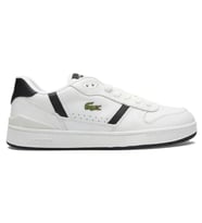 Lacoste T-Clip 225 8 SMA Leather Mens Sneaker Hakiki Deri Günlük Spor Ayakkabı Beyaz Siyah