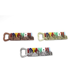 İstanbul Yazısı Metal Magnet Ve Açacak (Çok Renkli)