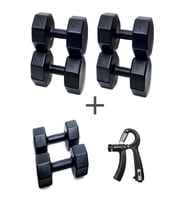 PS SPOR 3 ÇİFT DAMBIL SET 5 KG + 8 KG +10 KG + AYARLANABİLİR SAYAÇLI EL YAYI