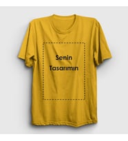 Presmono Unisex Sarı Kendin Tasarla Kişiye Özel T-Shirt 519407tt (Sarı)