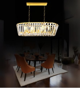 Serenne Yemek Masası Taşlı Avize (Gold)