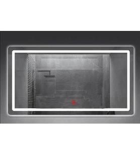 (h)50x70 cm Buğu Çözücülü Kumlamalı Banyo Aynası