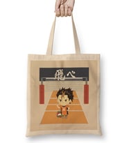 Chibi Yu x Nishinoya Haikyuu Anime Bez Çanta Uzun Saplı