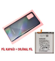Samsung Galaxy A71 A715 Arka Pil Batarya Kapağı + PİL SİYAH