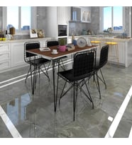Knsz masa sandalye takımı hem75mazlum cvzsyh 100*070 sm 4 sandalye syhsyh sırt minderli (Karışık)
