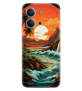 Xiaomi Redmi 15C Kılıf Boutique Baskılı Resimli Retro Mountain Pcode -079