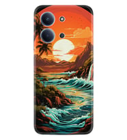 Xiaomi Redmi 15C Kılıf Boutique Baskılı Resimli Retro Mountain Pcode -079