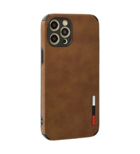 İphone 12 Pro Max Kılıf Loop Deri Silikon - Kahverengi