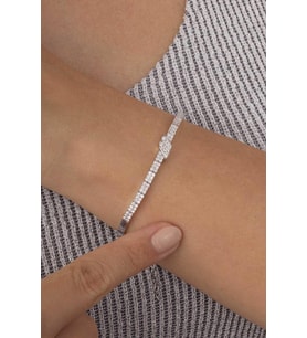 Gümüş Pazarım Su Yolu Kemerli 925 Ayar Gümüş Bileklik (Sarı)