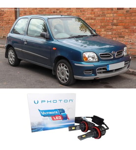 Nissan Micra K11 Led Xenon Uzun + Kısa Far Ampulü H4 Ultimate Yeni Seri Beyaz 1992-2002