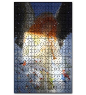 Cakapuzzle Kaval Çalan Melek Karlar ve Kuşlar Puzzle Yapboz MDF (Ahşap) (120 Parça)