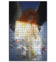 Cakapuzzle Kaval Çalan Melek Karlar ve Kuşlar Puzzle Yapboz MDF (Ahşap) (120 Parça)
