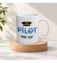 Kişiye Özel İsimli Pilot Meslek Kupa Bardak