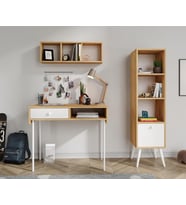 MAJOR BAMBU ÇALIŞMA MASASI ÜST MODÜL VE KİTAPLIK SET