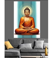 Buda Heykeli Zen Huzur Dekoratif Kanvas - Mdf Ahşap Tablo