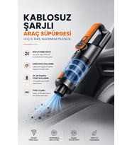 Kablosuz Şarjlı Araç ve Ev Tipi El Süpürgesi