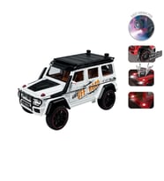 Sesli ve Işıklı Buharlı Çıkaran Metal Off-Road Jeep - Çek-Bırak Araba 20cm 1:22 Ölçek (Çok Renkli)