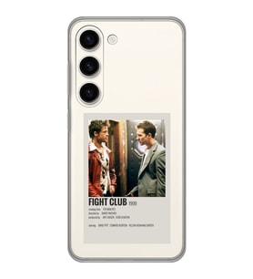 Samsung Galaxy S23 Uyumlu Fight Club Minimalist Poster Desenli Şeffaf Telefon Kılıfı