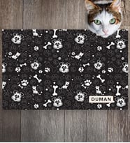 Monnhein Pet Mat – Kişiselleştirilebilir Kaymaz Mama Altlığı, 50x35 cm