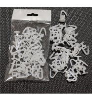 Hagiki 30 Adetli Çengelli Geçmeli Perde Düğmesi Plastik Perde Ruleti Geçmeli Çengelli 30 Adetli