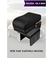 mazda cx32020 kol dayama Siyah Lüks geniş model Yastıklı Deri
