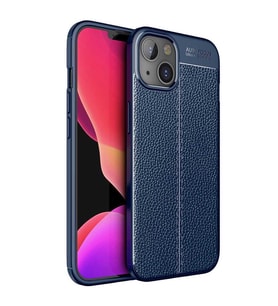 Apple Apple iPhone 13 Kılıf Esnek Pu-Deri Leather-Pu Serisi Protected Case (Lacivert)