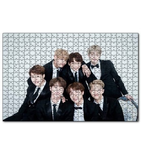 Cakapuzzle BTS Koreli Gençler Gülümseyen Yüzleri  Puzzle Yapboz MDF (Ahşap) (120 Parça)