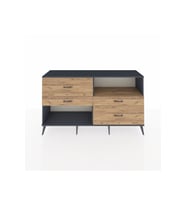 Hyperion Konsol Tek Raflı 4 Çekmeceli  176x44x99 Antrasit-Çam