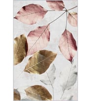 Eliana Home Baskılı, Yıkanabilir Kaymaz Taban Salon Halısı LNA1300 100x150 cm (Pembe)