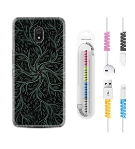 Xiaomi Redmi 8A 8 Pro 9C 9T 10C 11T Pro Kılıf Kablo Koruma Spiral Silikon Sarmaşıklar 1675