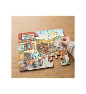 Hayvan Postanesi - Sevimli Hayvanlar Tasarımlı 24 Parça Ahşap Çocuk Puzzle