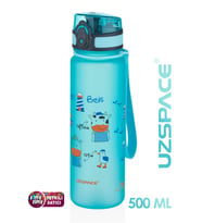 Uzspace Figürlü 500 ml Tritan Çocuk Su Matarası (Turkuaz)