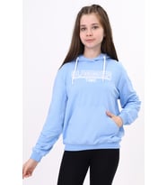Toontoy Kız Çocuk Baskılı Sweatshirt (Mavi)