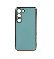 Galaxy S23 Kılıf Zore Bark Kenarları Altın Renk Kılıf (Açık Mavi)