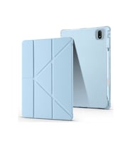 Fuchsia Honor Pad GT Pro ile Uyumlu Kalem Bölmeli Uyku Modlu Standlı Trifolding Tablet Kılıfı (Mavi)