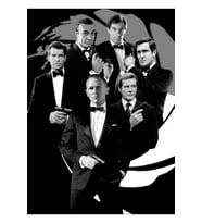 Collage James Bonds Vintage Tablo Ahşap Poster Dekoratif