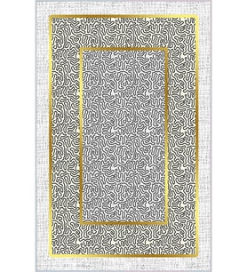 Eliana Home Baskılı, Yıkanabilir Kaymaz Taban Salon Halısı LNA0322-SD1074 100x150 cm (Beyaz)