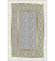 Eliana Home Baskılı, Yıkanabilir Kaymaz Taban Salon Halısı LNA0322-SD1074 100x150 cm (Beyaz)