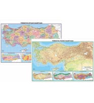 ODAK 70X100 TÜRKİYE SİYASİ - FİZİKİ HARİTASI ( ÇİFT TARAFLI)