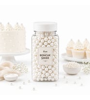 Dr. Gusto 8 Mm Beyaz Boncuk Şeker 250 Gr